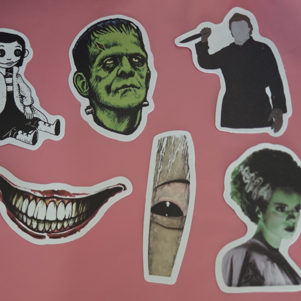 Horror Icon Sticker Set - Green and Black